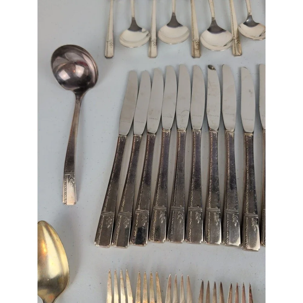 81 Piece VTG Oneida Prestige Plate Grenoble Silverplate Flatware Set MCM